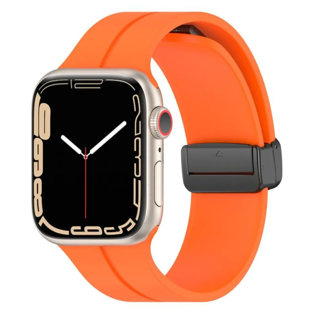 Apple Watch 46mm/49mm/45mm/44mm Silikon Klokkereim – Oransje v:9129137