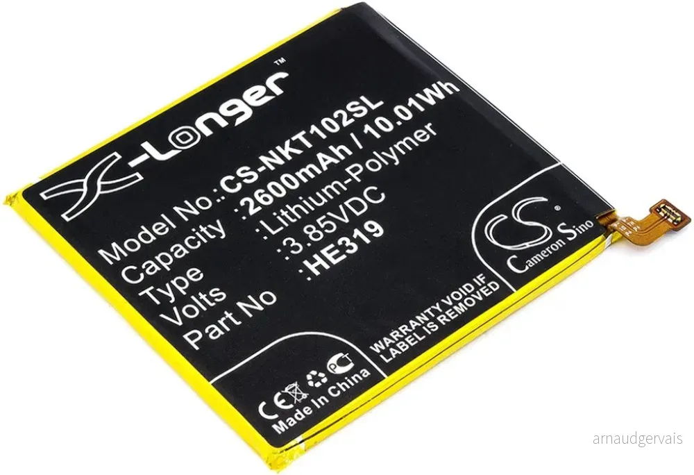 Batteri til Nokia TA-1028, 3.85V, 2600 mAh v:5162307