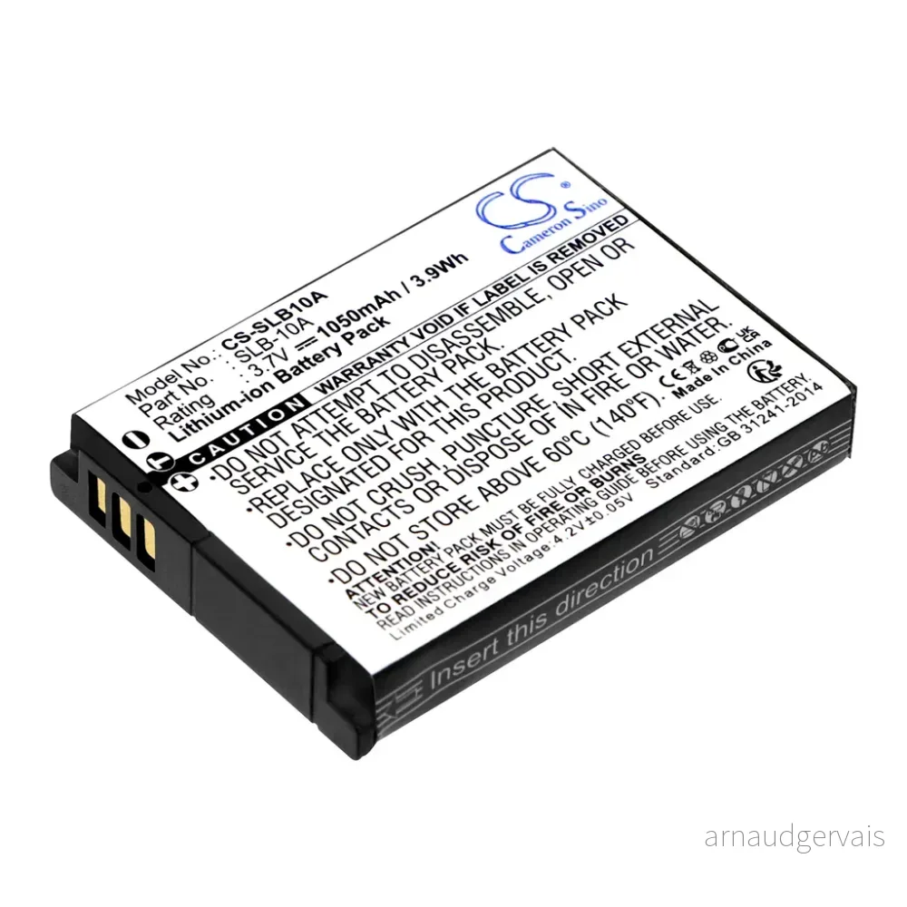 Batteri til Samsung PL70, 3.6V (3.7V), 1050 mAh v:1201498