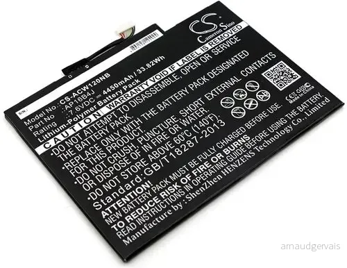 Batteri til Acer Switch Alpha 12 SA5-271-71NX, 7.6V, 4450 mAh v:6100055
