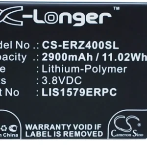 Batteri til Sony Ericsson E5563, 3.8V, 2900 mAh v:4524585 Batteri til Sony Ericsson E5563, 3.8V, 2900 mAh v:4524585