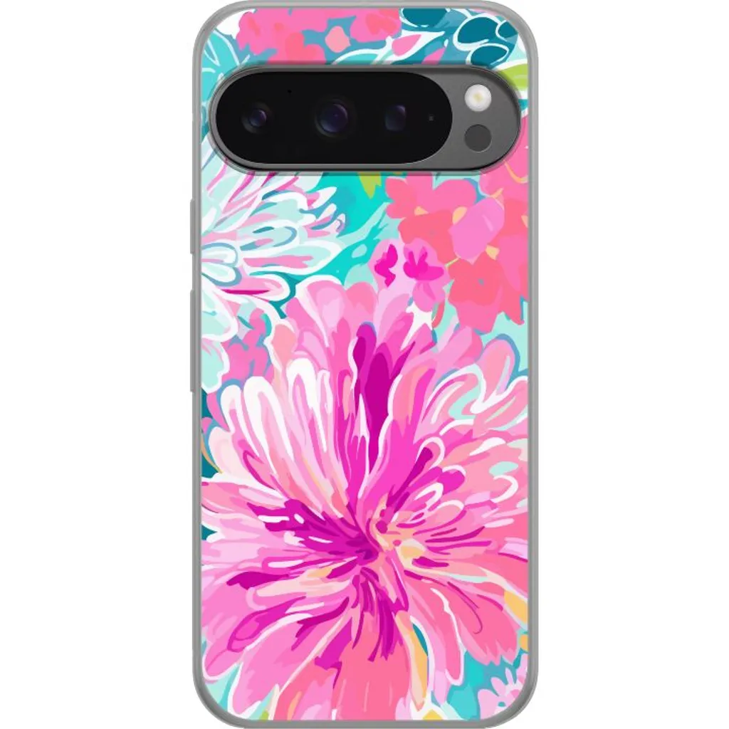 Google Pixel 9 Pro XL Gjennomsiktig Telefondeksel Blomsterbukett v:7218372