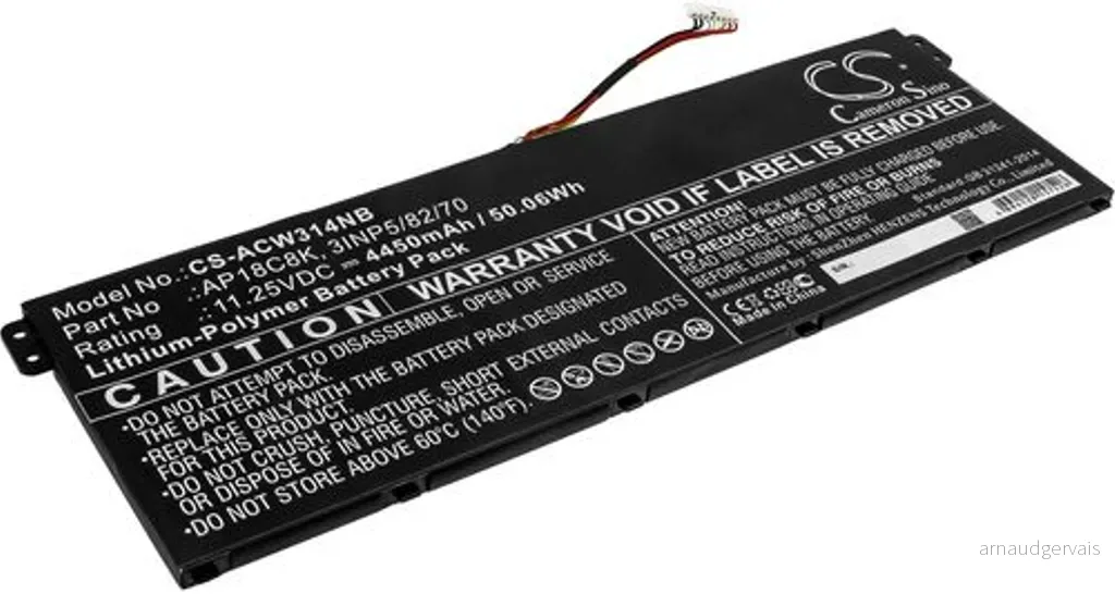 Batteri til Acer Swift 3 SF314-57G-765U, 11.25V, 4450 mAh v:8690119