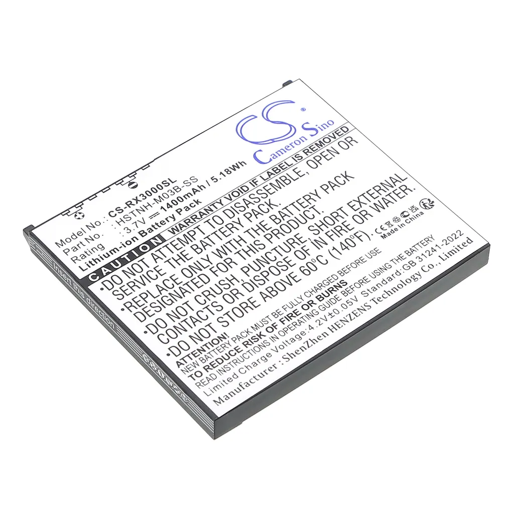 Batteri til HP iPAQ RX3100 erstatningsbatteri 1400 mAh v:3596778