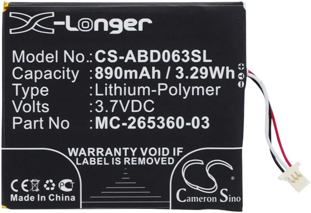 Batteri til Amazon Kindle 7 etc v:1525684