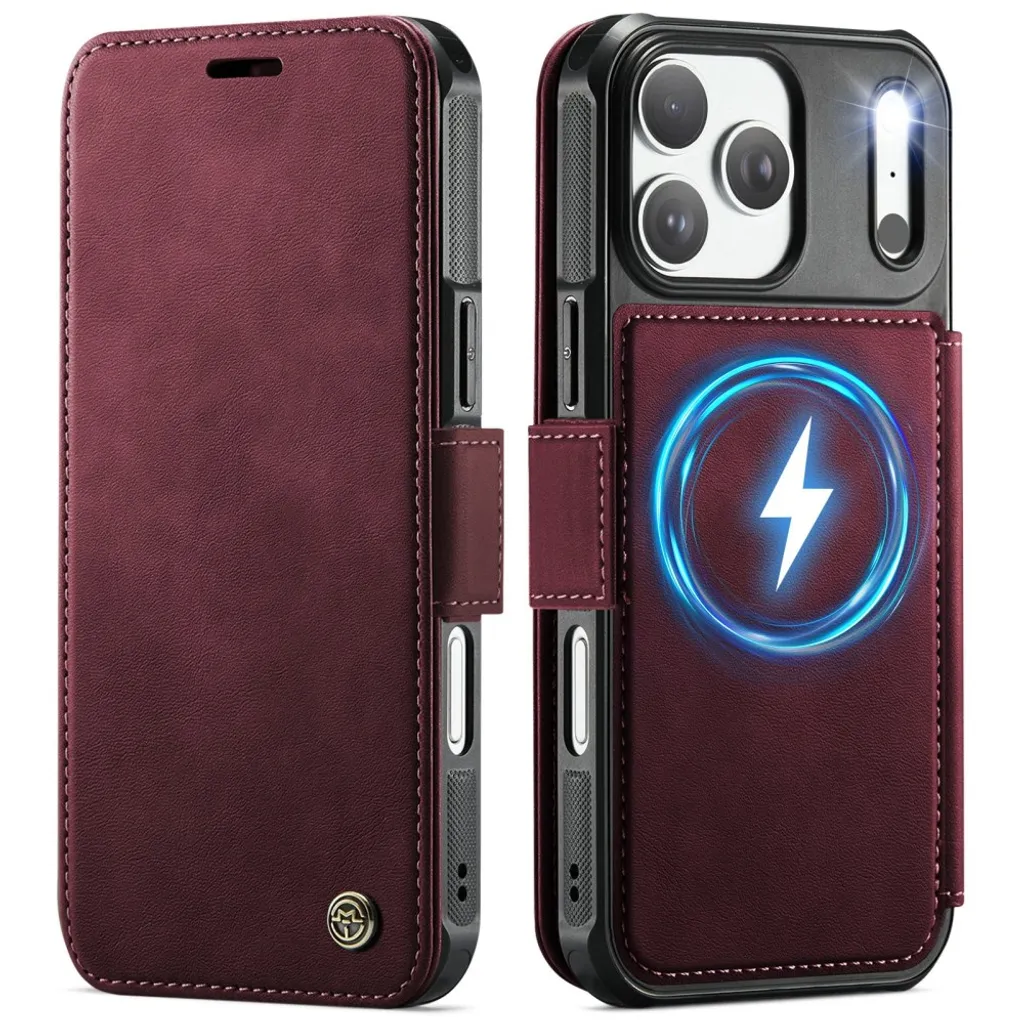 CASEME 053 iPhone 17 Pro Max Lommeboketui MagSafe RFID Blokkerende – Rød v:1670598 CASEME 053 iPhone 17 Pro Max Lommeboketui MagSafe RFID Blokkerende – Rød v:1670598