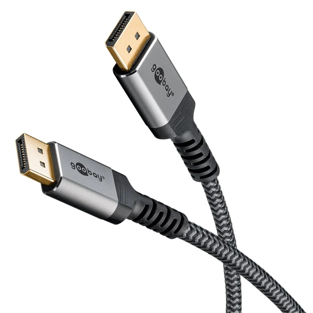 Goobay DisplayPort Cable 2.0/2.1 8K 54 Gbit/s 3m Sharkskin Grey v:9207350
