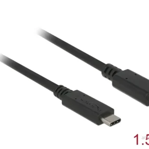 Delock USB 10 Gbps forlengelseskabel USB-C hann til hunn 1,5 m 4K PD 60 W v:8547663