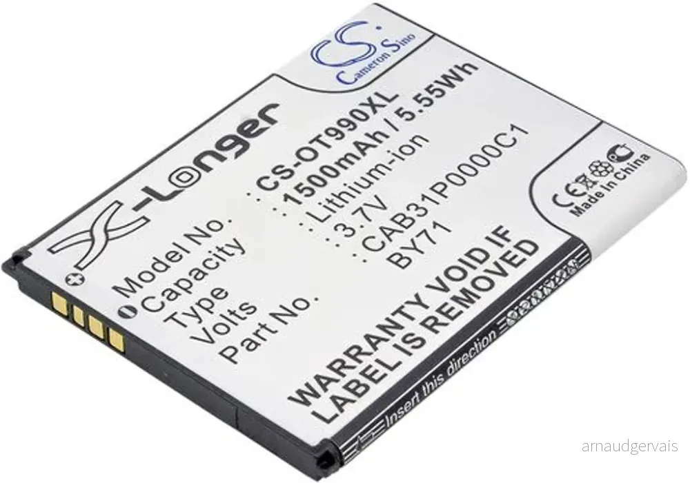 Batteri til Alcatel OT-4020, 3.7V, 1500 mAh v:4635293