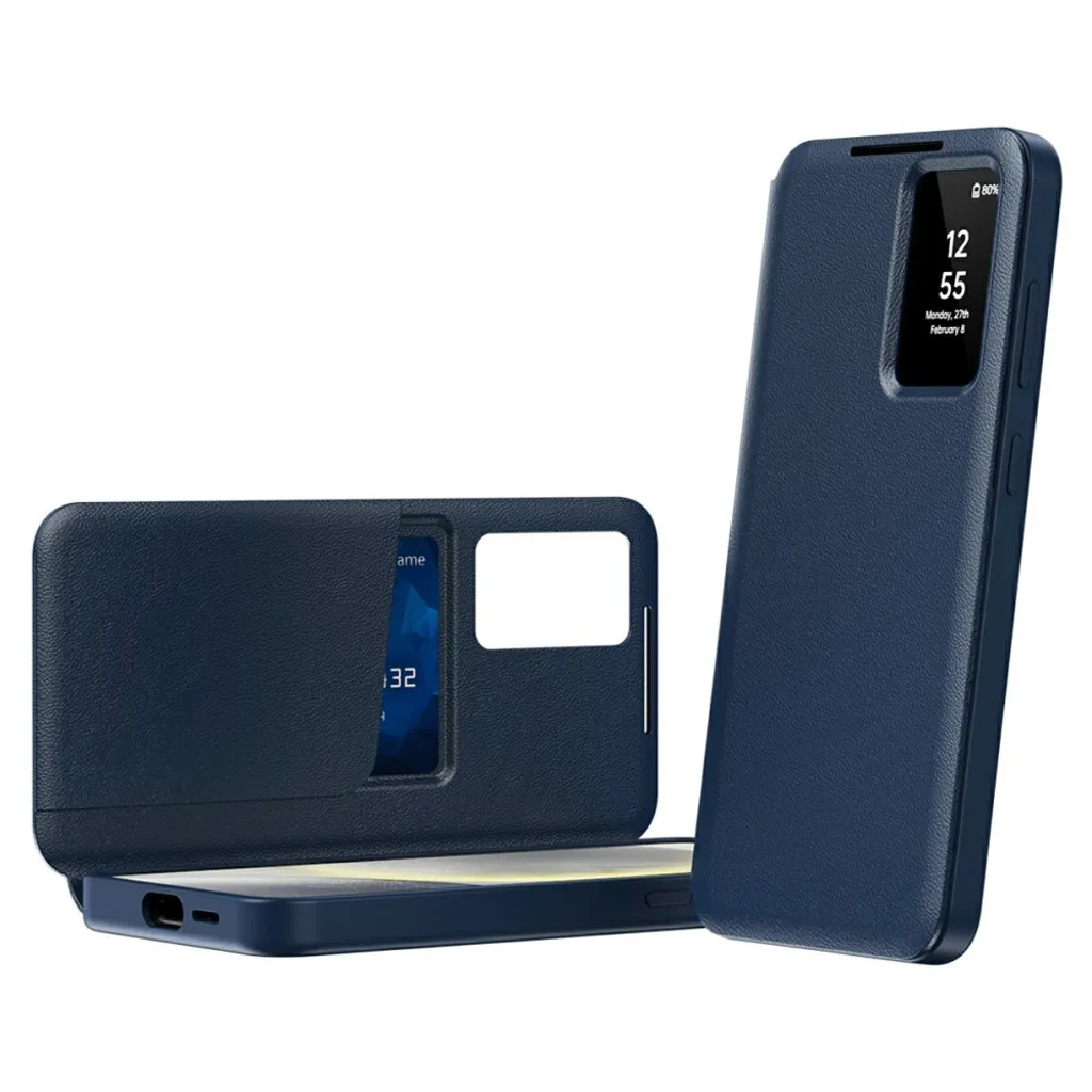 Samsung Galaxy S26 Ultra etui med kortholder Smart View-vindu – blå v:7014162 Samsung Galaxy S26 Ultra etui med kortholder Smart View-vindu – blå v:7014162