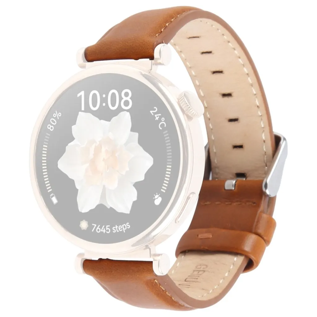 Garmin Forerunner 165/D2 Air X10/vivoactive 5 Klokkereim Skinn – Brun v:7437879