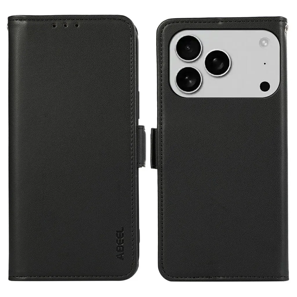 ABEEL iPhone 18 Pro Max/17 Pro Max Lommeboketui RFID blokkering – Svart v:9196073