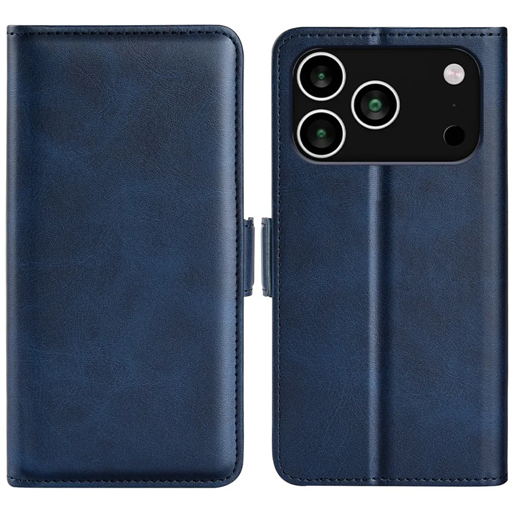 iPhone 18 Pro Max/17 Pro Max Lommeboketui i PU skinn – Blå v:3261324