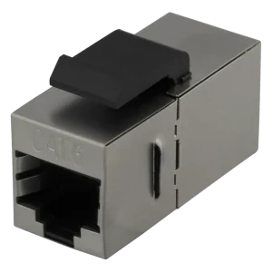 Cat6 Keystone coupler 2xRJ45 skjermet sølv v:7409341