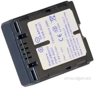 Batteri til Hitachi DZ-BD70E, 7.2V (7.4V), 720 mAh v:4402299
