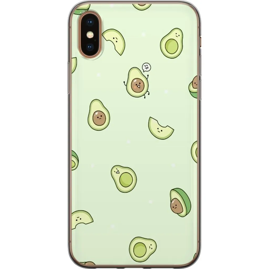 Apple iPhone XS Gjennomsiktig Telefondeksel Avokado v:6731754