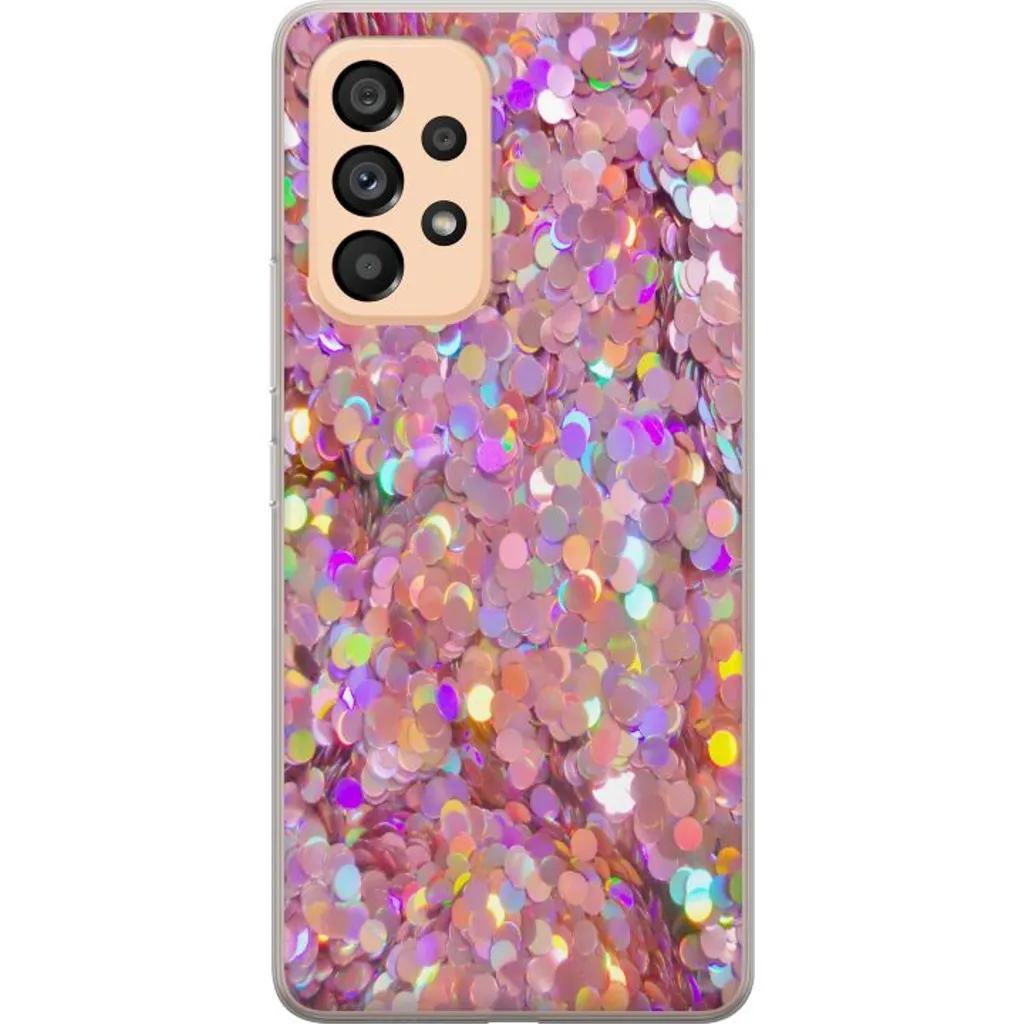 Samsung Galaxy A53 5G Gjennomsiktig Telefondeksel Glitter v:9371495
