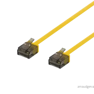 DELTACO Cat6a patchkabel, flat, 2m, gul v:7484211 DELTACO Cat6a patchkabel, flat, 2m, gul v:7484211