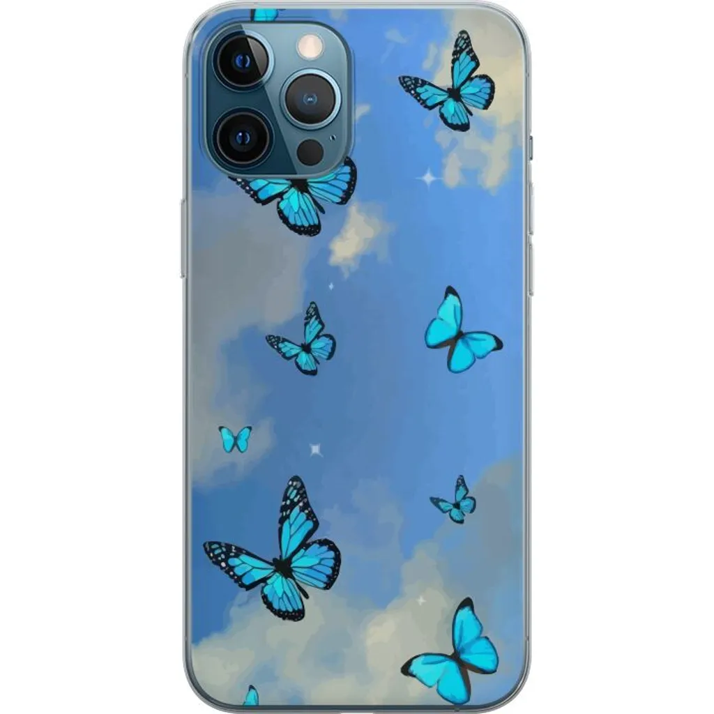 Apple iPhone 12 Pro Max Gjennomsiktig Telefondeksel Himlen med fjärilar v:1275540