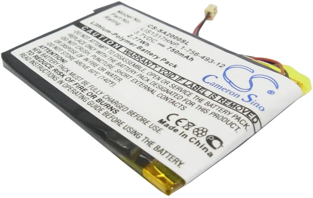 Batteri til Sony NW-HD3, 3.7V, 750 mAh v:9533941