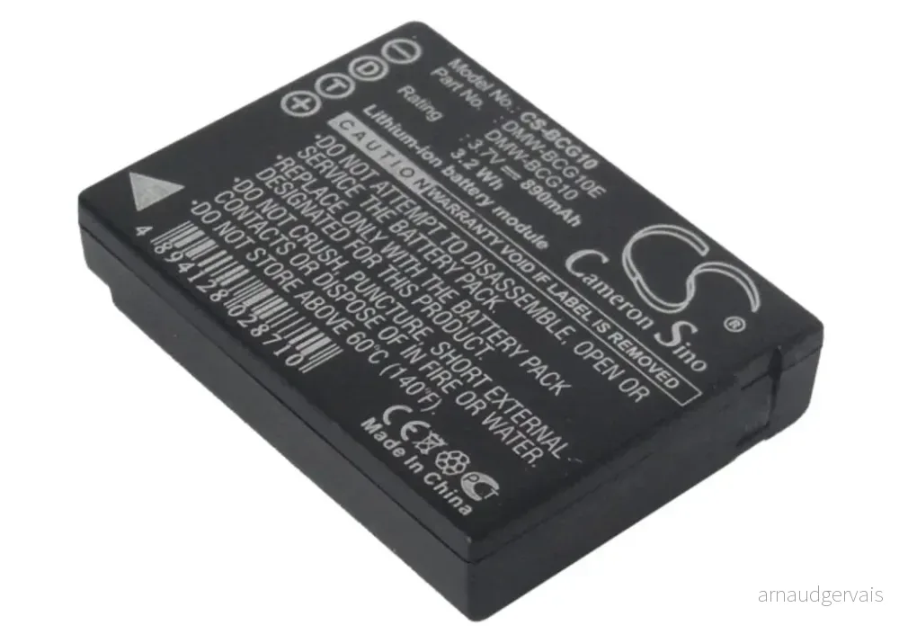 Batteri til Panasonic DMC-TZ65, 3,6 (3,7)V, 890mAh v:2867759