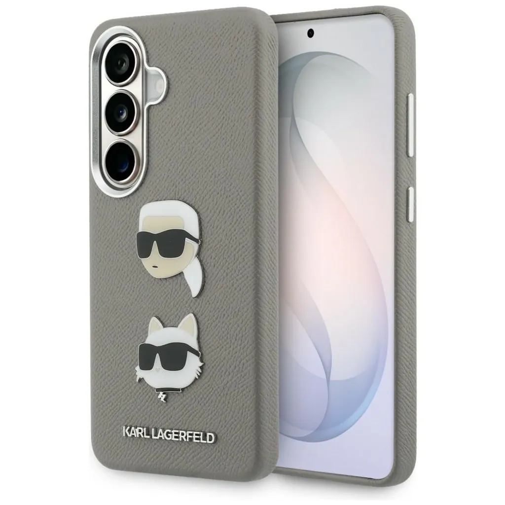 Karl Lagerfeld Saffiano Double Heads Metal Deksel til Samsung Galaxy S26 – Sølv v:8631091