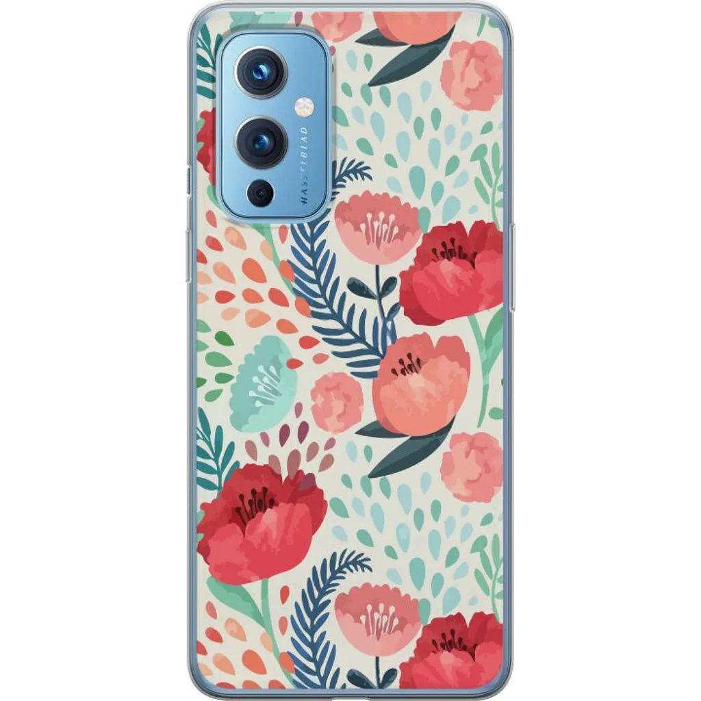 OnePlus 9 Gjennomsiktig Telefondeksel Flora v:4631053