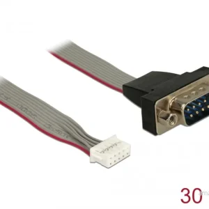 Delock Seriell pinheader hunn til 1x DB9 hann 2mm kabel v:2370822 Delock Seriell pinheader hunn til 1x DB9 hann 2mm kabel v:2370822