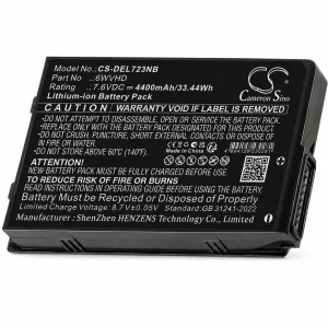Batteri til VDDJY for DELL, 7.6V, 4400mAh v:2769717