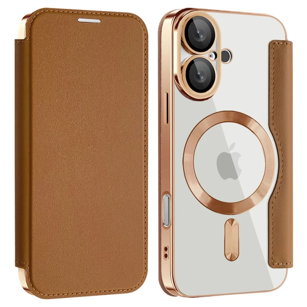 iPhone 16 Plus Etui med Kortspor – Brun v:1160270