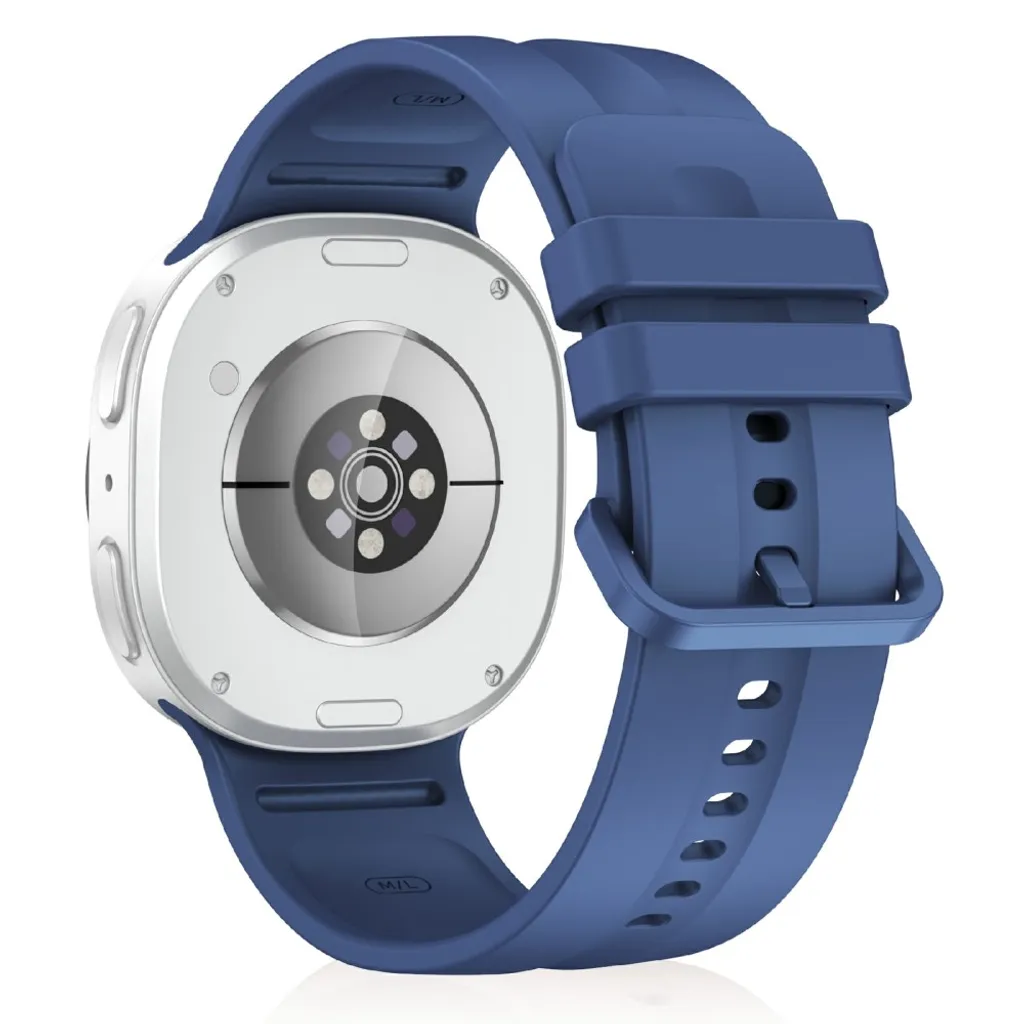 Samsung Galaxy Watch9/8/8 Classic Ensfarget silikon klokkerem S – Blå v:8060591 Samsung Galaxy Watch9/8/8 Classic Ensfarget silikon klokkerem S – Blå v:8060591