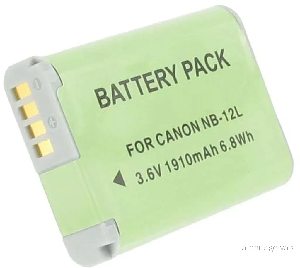 Batteri til NB12L for Canon, 3.6V, 1800 mAh v:2667962